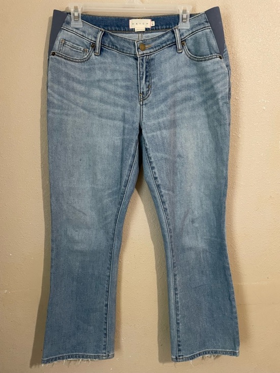 Hatch Denim - Hatch Maternity Light Wash Crop Flare Jeans Size 27